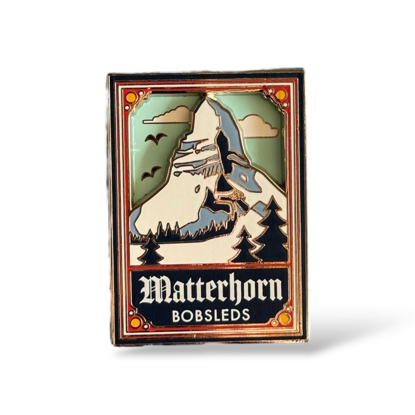 DLR Disneyland Attraction Poster Matterhorn Bobsleds Pin