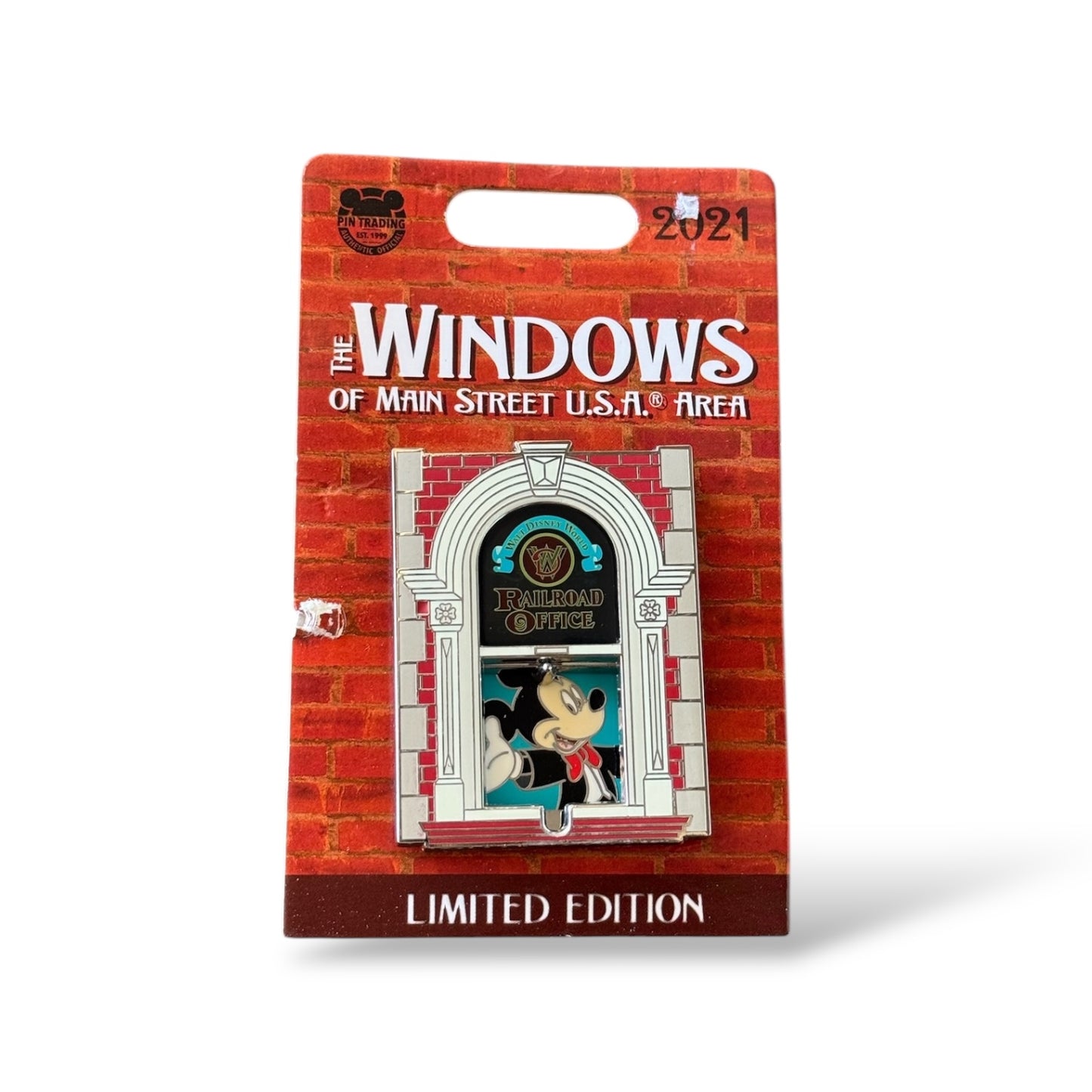 DLR Windows of Main Street Mickey Railroad Office Pin