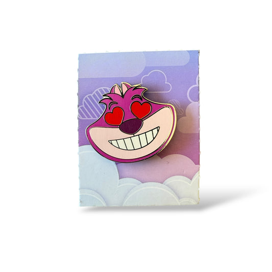 Disney Parks Emoji Blitz Cheshire Heart Eyes Pin