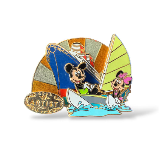 DCL Artist Choice May 2005 Mickey and Minnie Catamaran Pin
