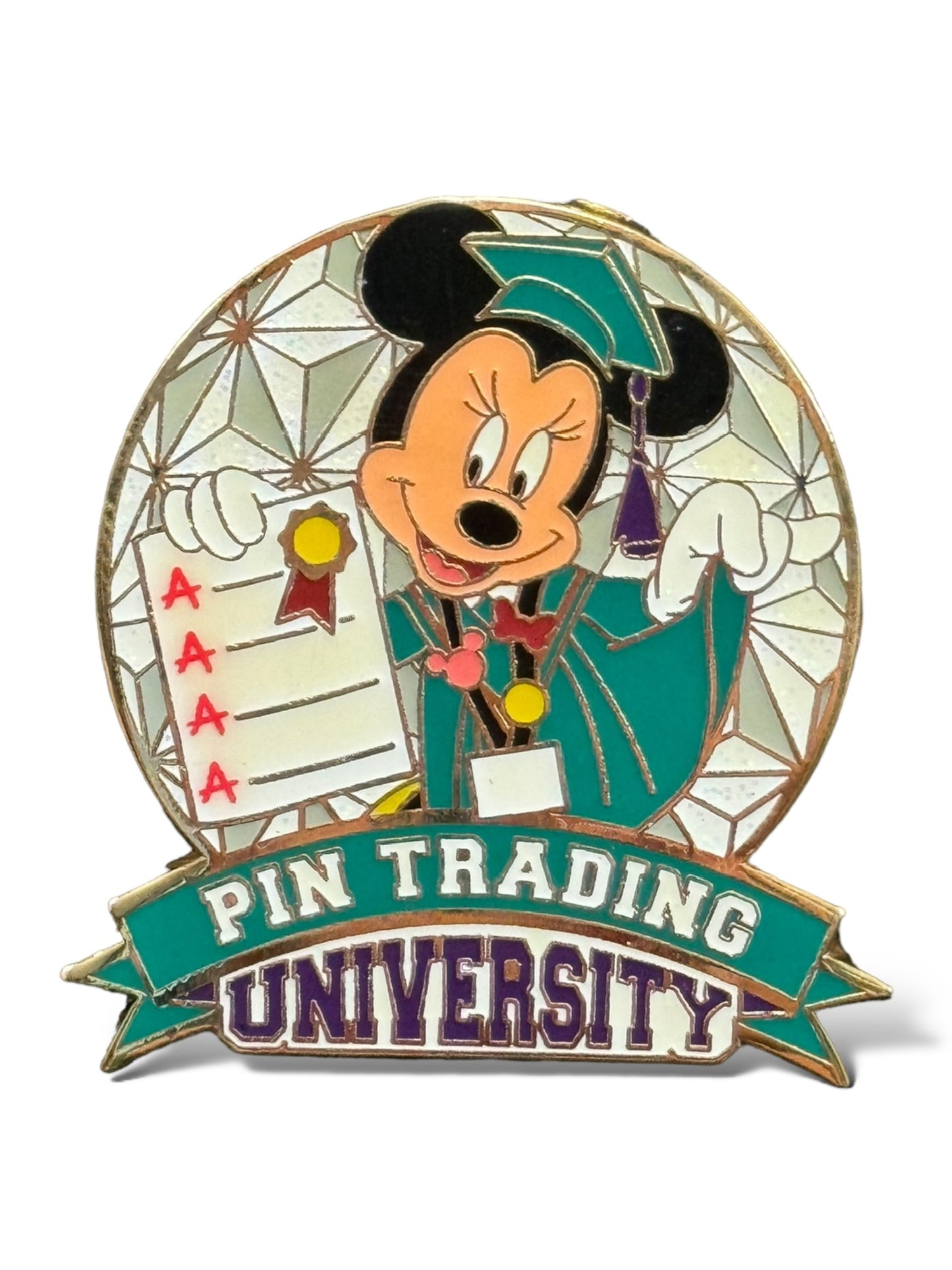 WDW Pin Trading University Graduate Mystery Minnie Pin