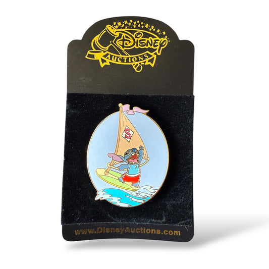 Disney Auctions Stitch on Sailboard Pin