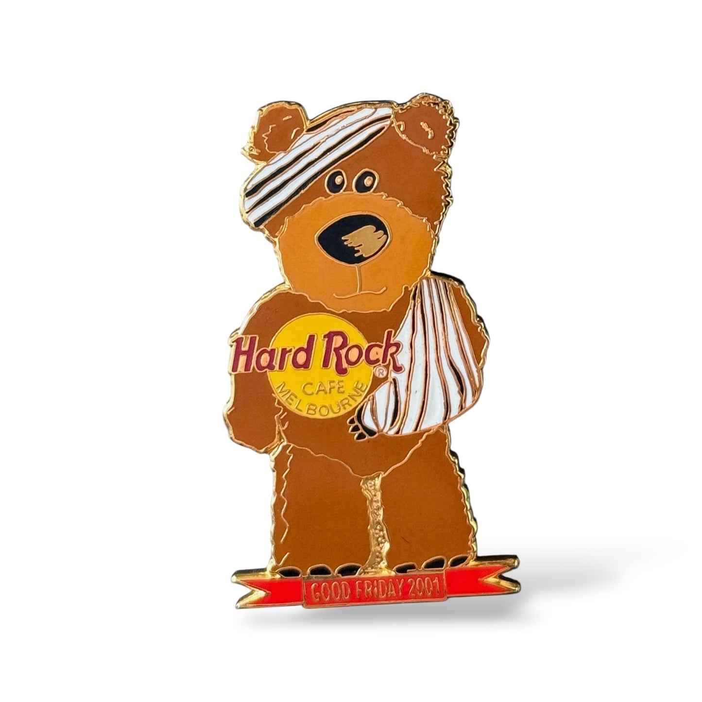 Melbourne Hard Rock Cafe Good Friday 2001 Teddy Bear Pin
