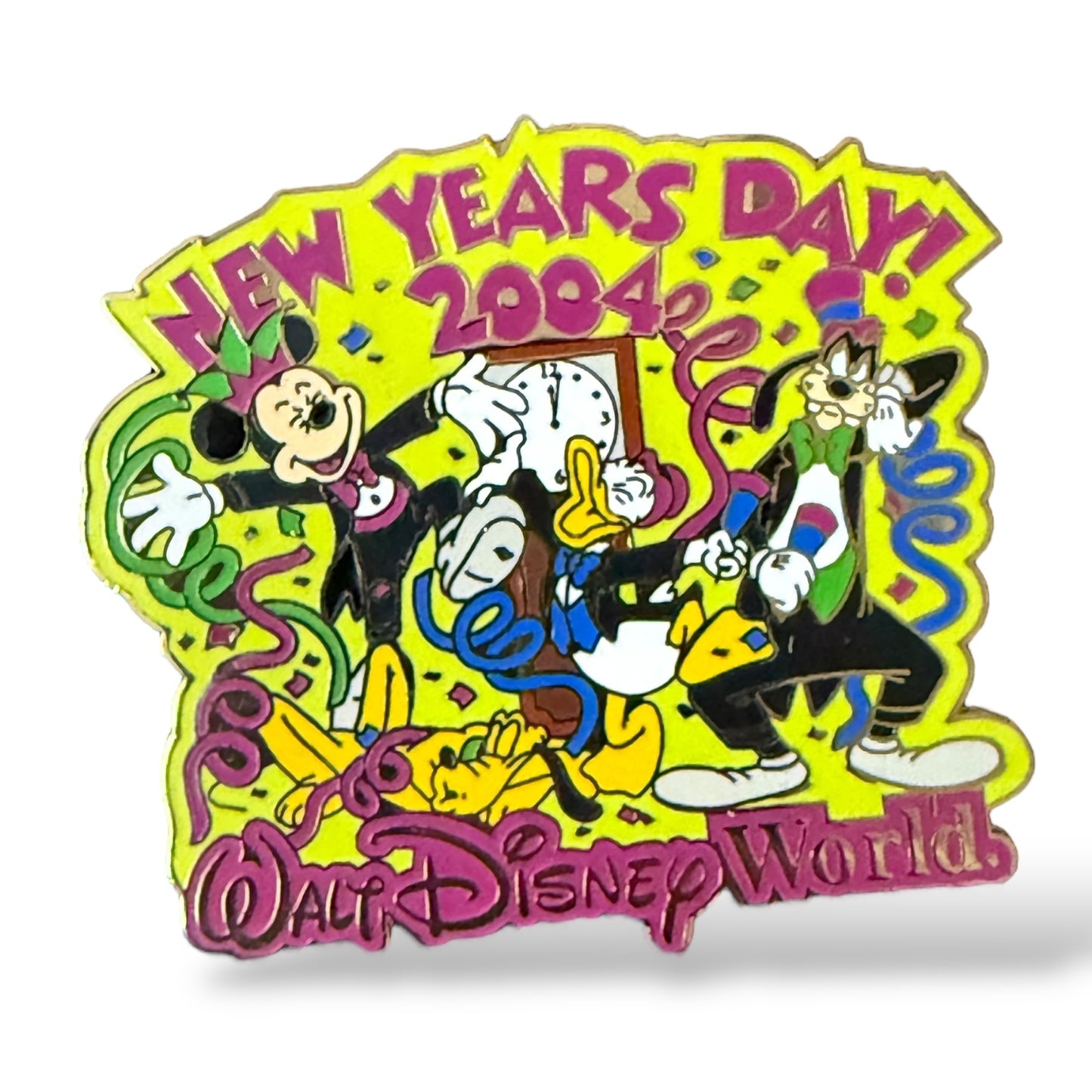 WDW New Years Day 2004 Mickey, Donald, Pluto, and Goofy Pin