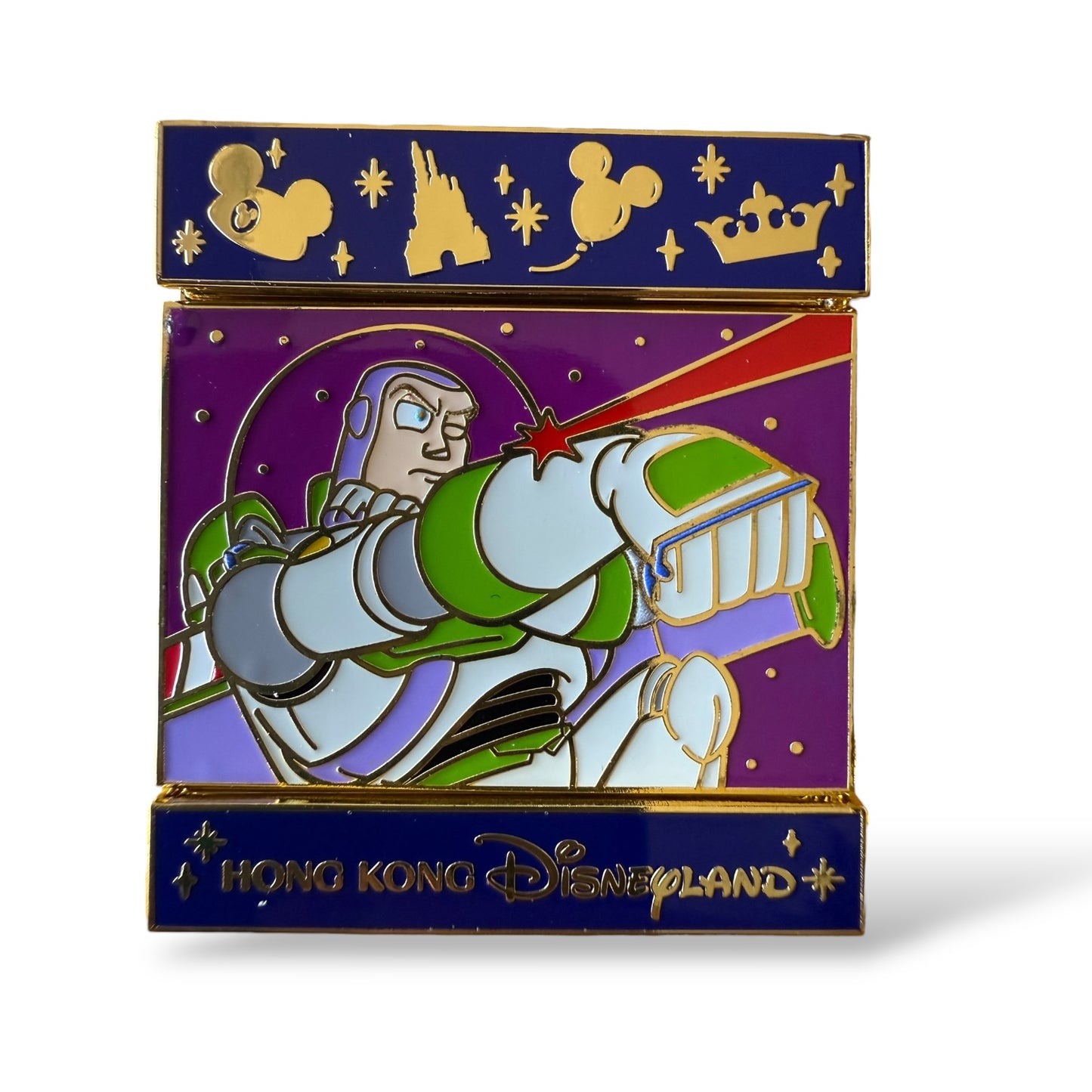 HKDL Flipping Slide Buzz Lightyear and Zurg Pin