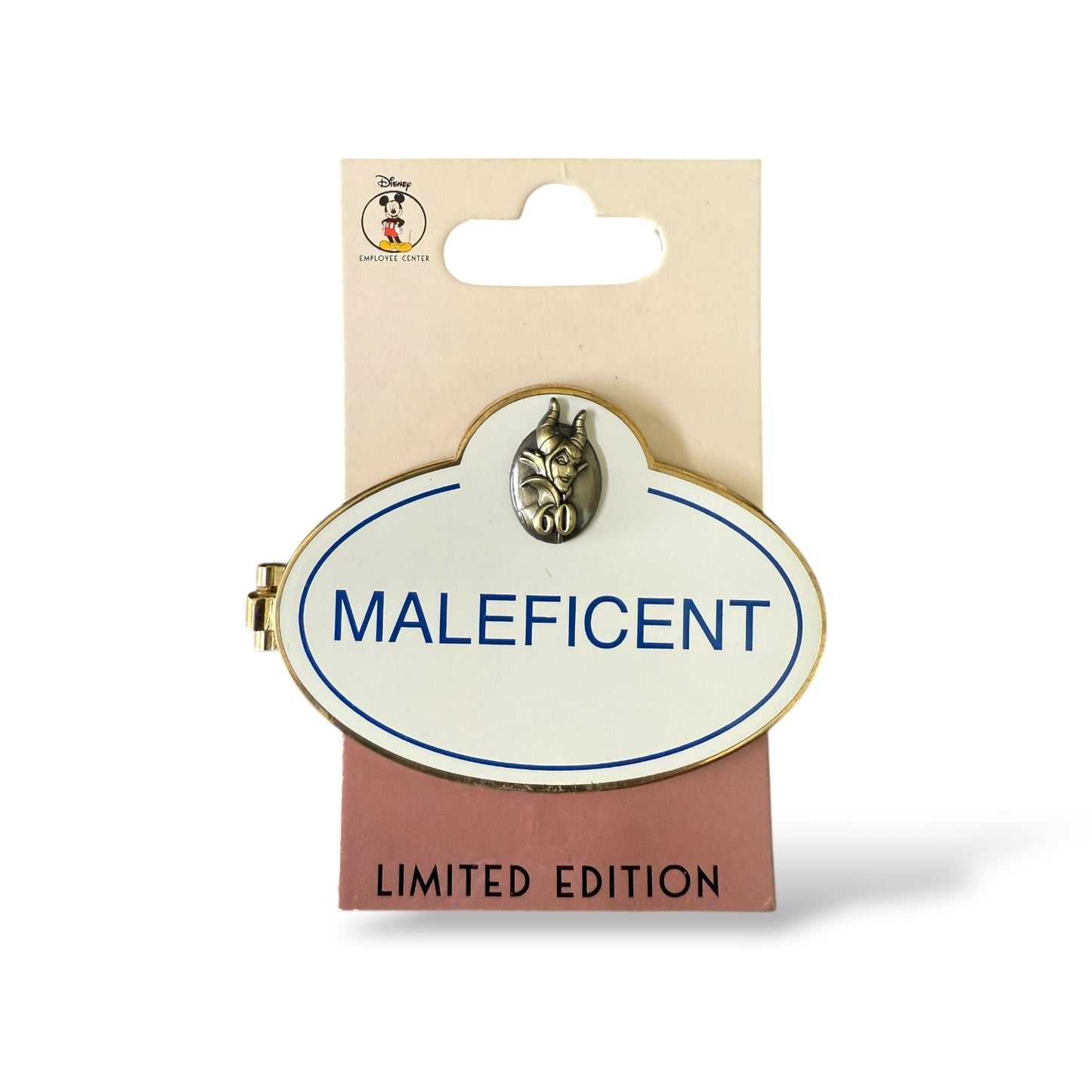 DEC Anniversary Name Tag 60th Anniversary Sleeping Beauty Maleficent Pin