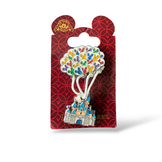 DLR Sleeping Beauty Castle Lifted by Balloons Pin