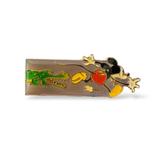 Monogram Perils of Mickey Chased by Alligator Pin