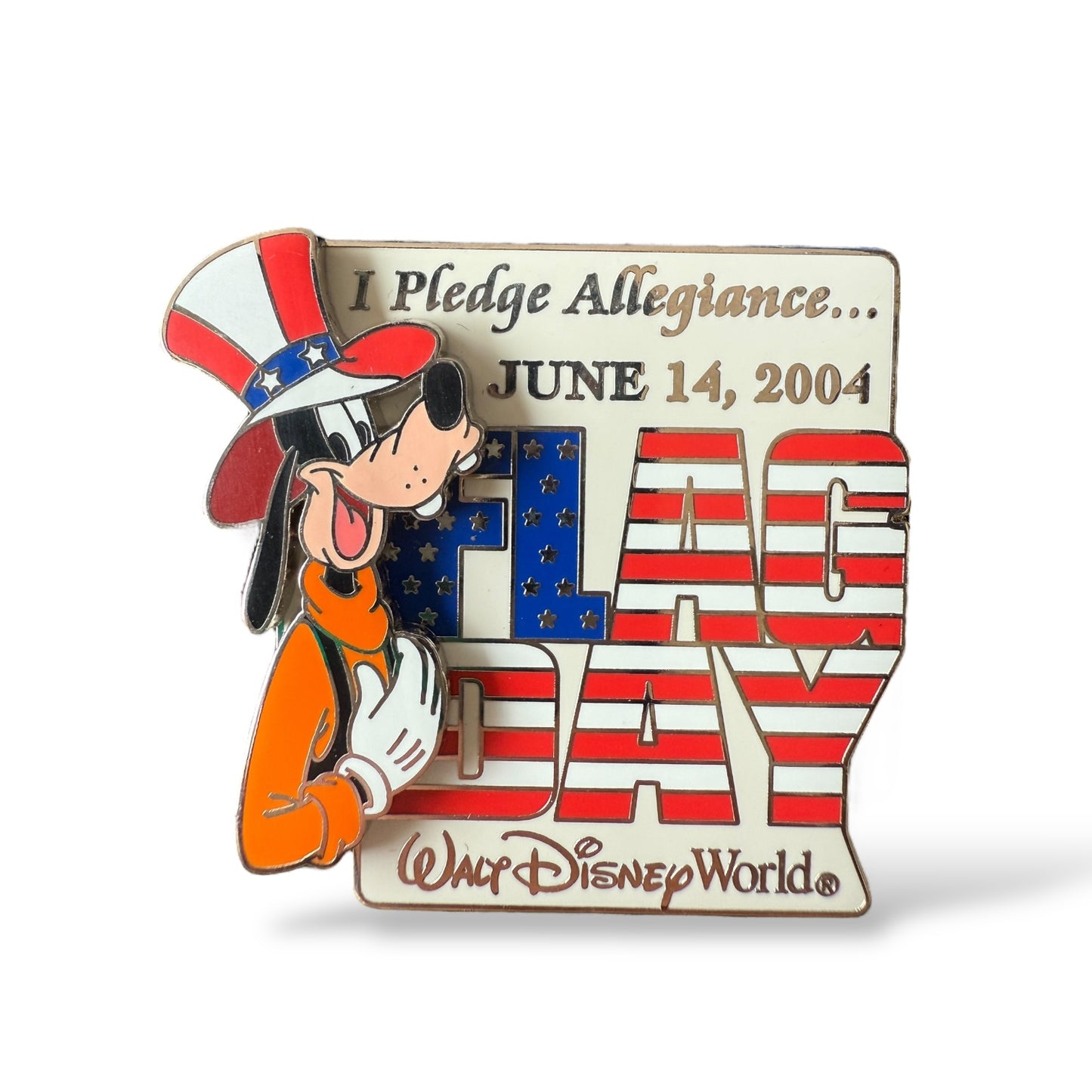 WDW Flag Day 2004 Patriotic Goofy Pin