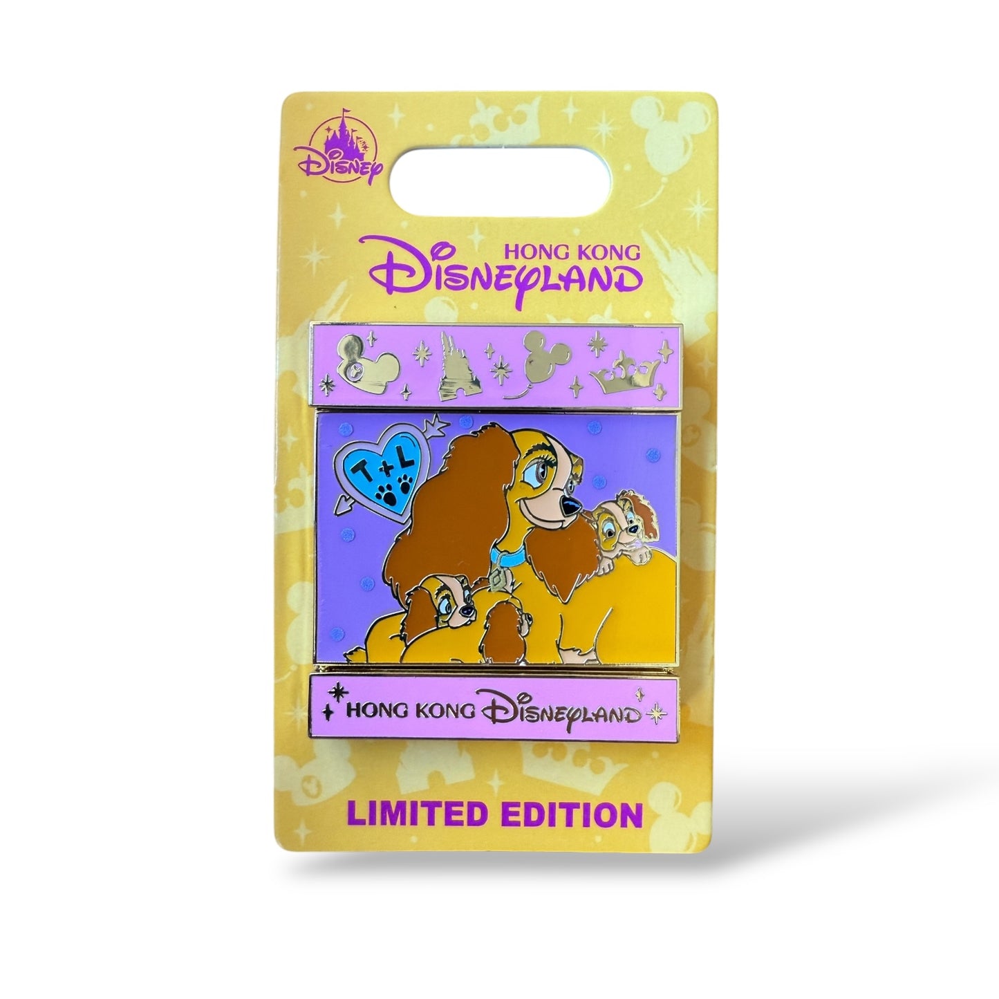 HKDL Flipping Slide Lady and The Tramp Pin