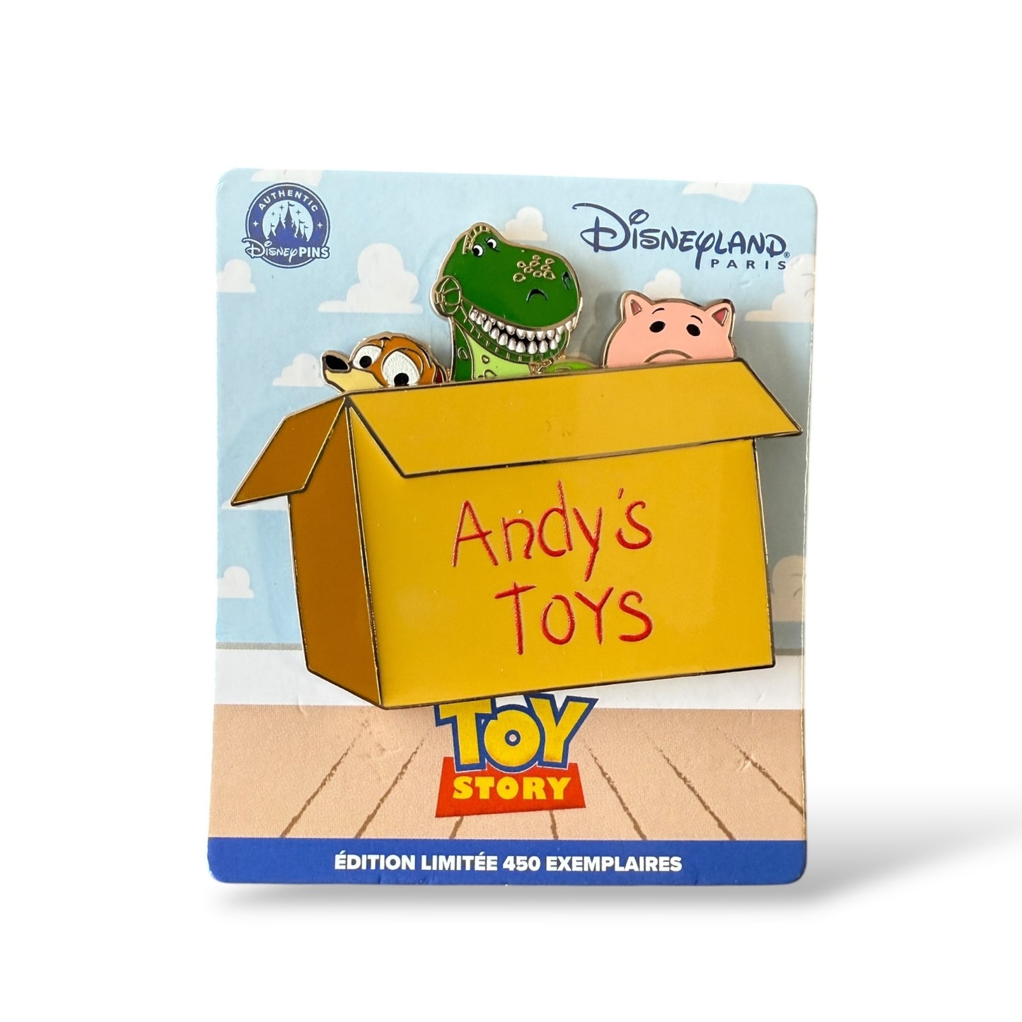 DLRP Toy Story 30 Years and Beyond Rex, Hamm, Slinky Dog, and Snake in Andy's Toy Box Slider Pin