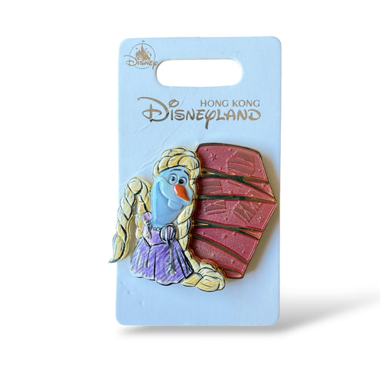 HKDL Olaf Presents Olaf Dressed as Rapunzel Pin