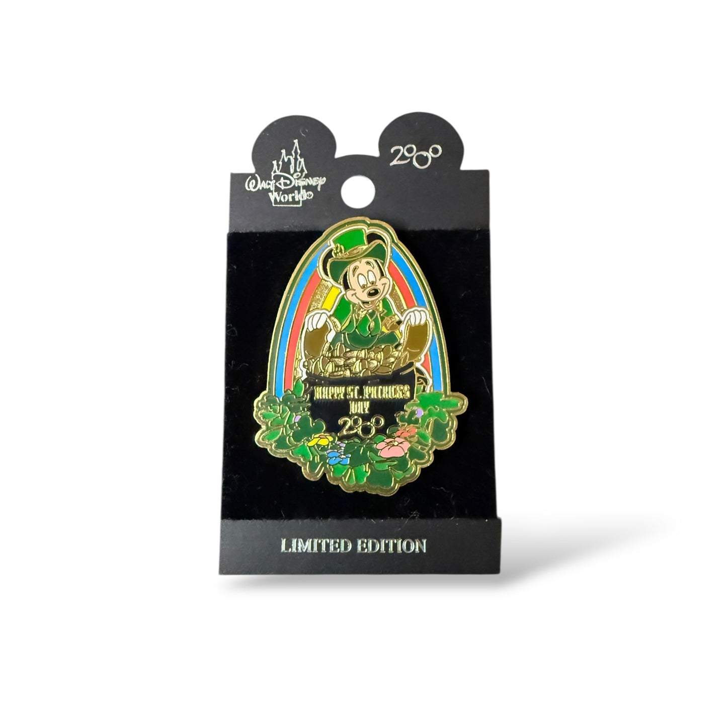 WDW Happy Saint Patrick's Day 2000 Mickey Mouse Leprechaun Pin