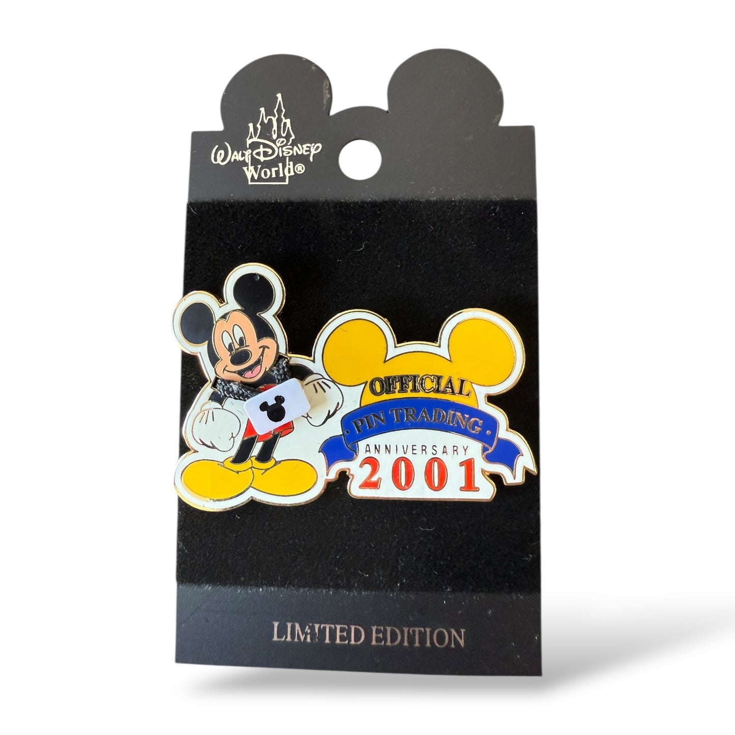 WDW Mickey Mouse Official Pin Trading Anniversary 2001 Pin
