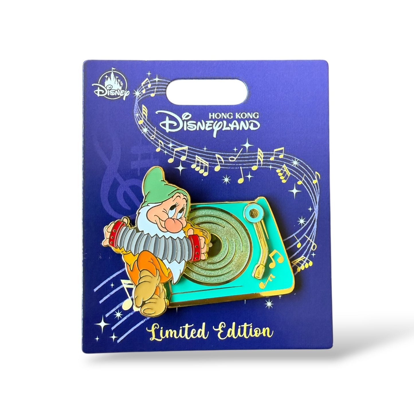 HKDL Vinyl Record Player Series Bashful Pin