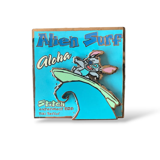 Disney Parks Stitch Alien Surf Aloha Pin