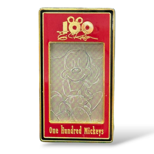 DLR One Hundred Mickeys White Line Study Pin