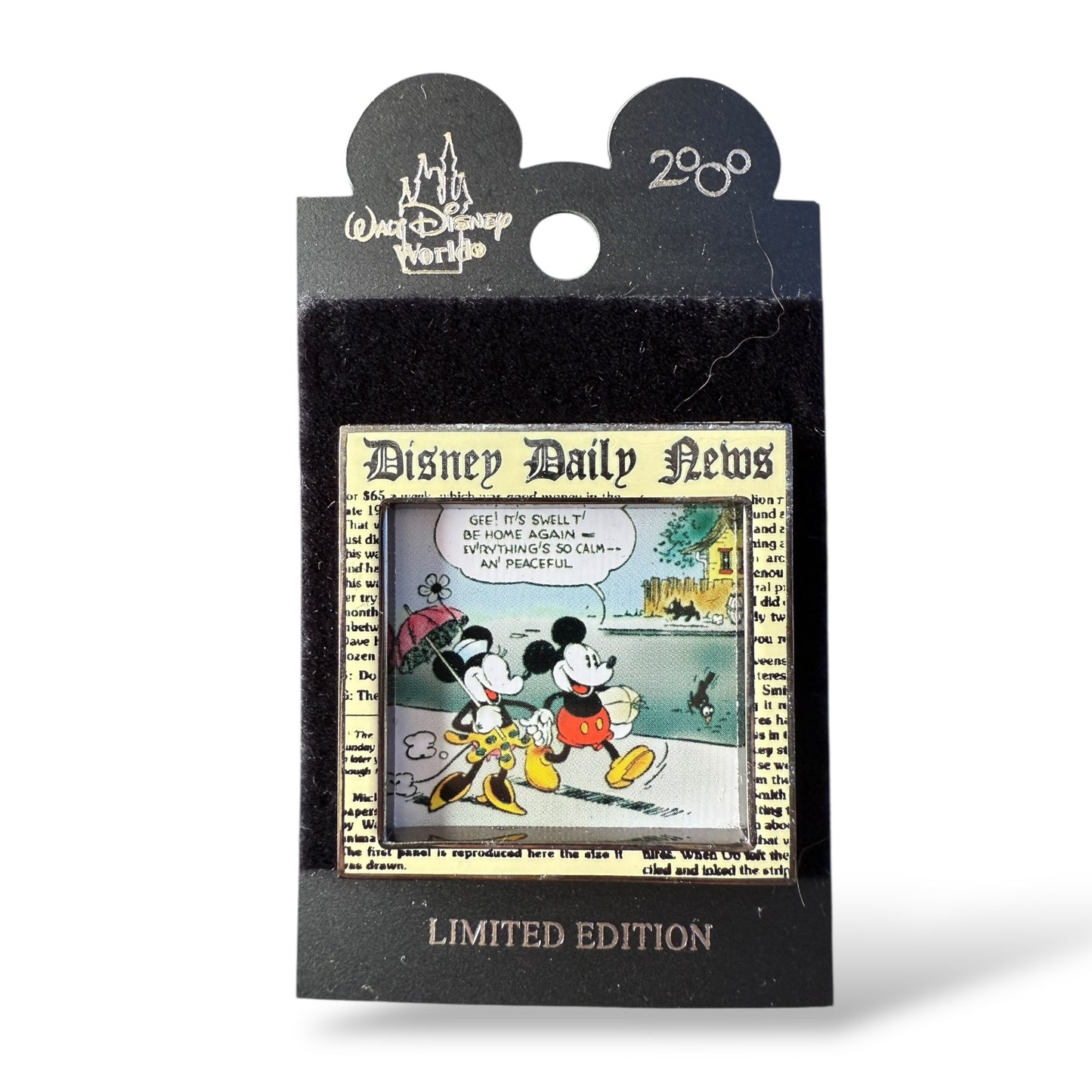 WDW Minnie & Mickey Disney Daily News Comic Strip #1 Pin