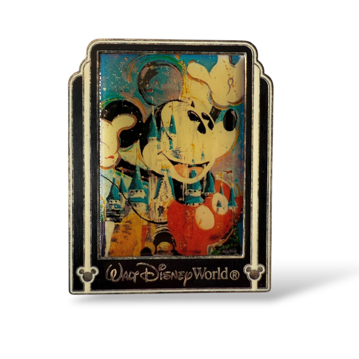 Disney Chase Visa Cardmember Exclusive Mickey & Castle Art Deco Pin