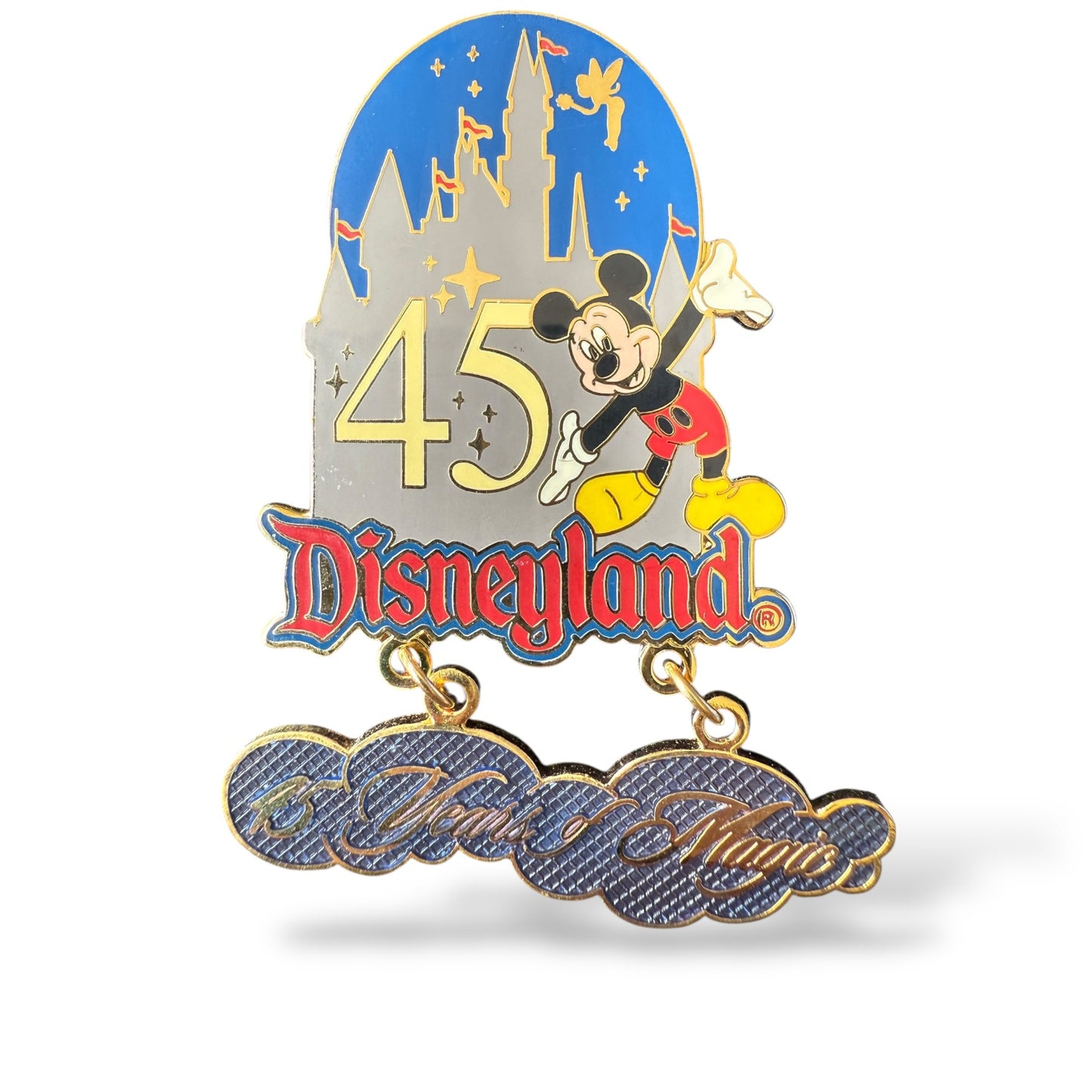 DLR Disneyland 45 Years of Magic Mickey Dangle Pin