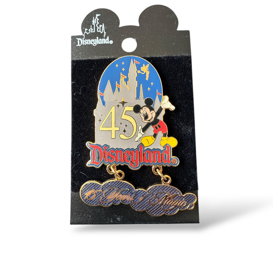 DLR Disneyland 45 Years of Magic Mickey Dangle Pin