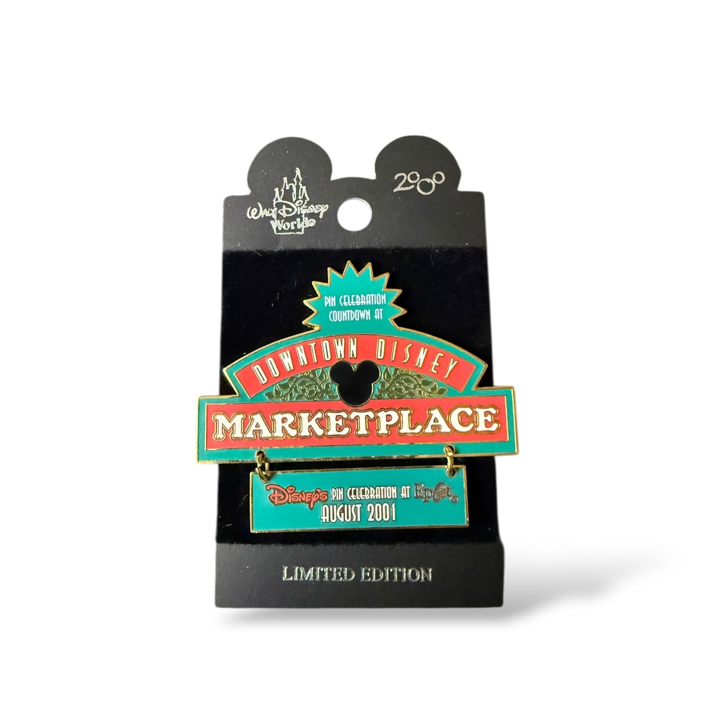 WDW Downtown Disney Marketplace Pin Celebration Countdown Dangle Pin