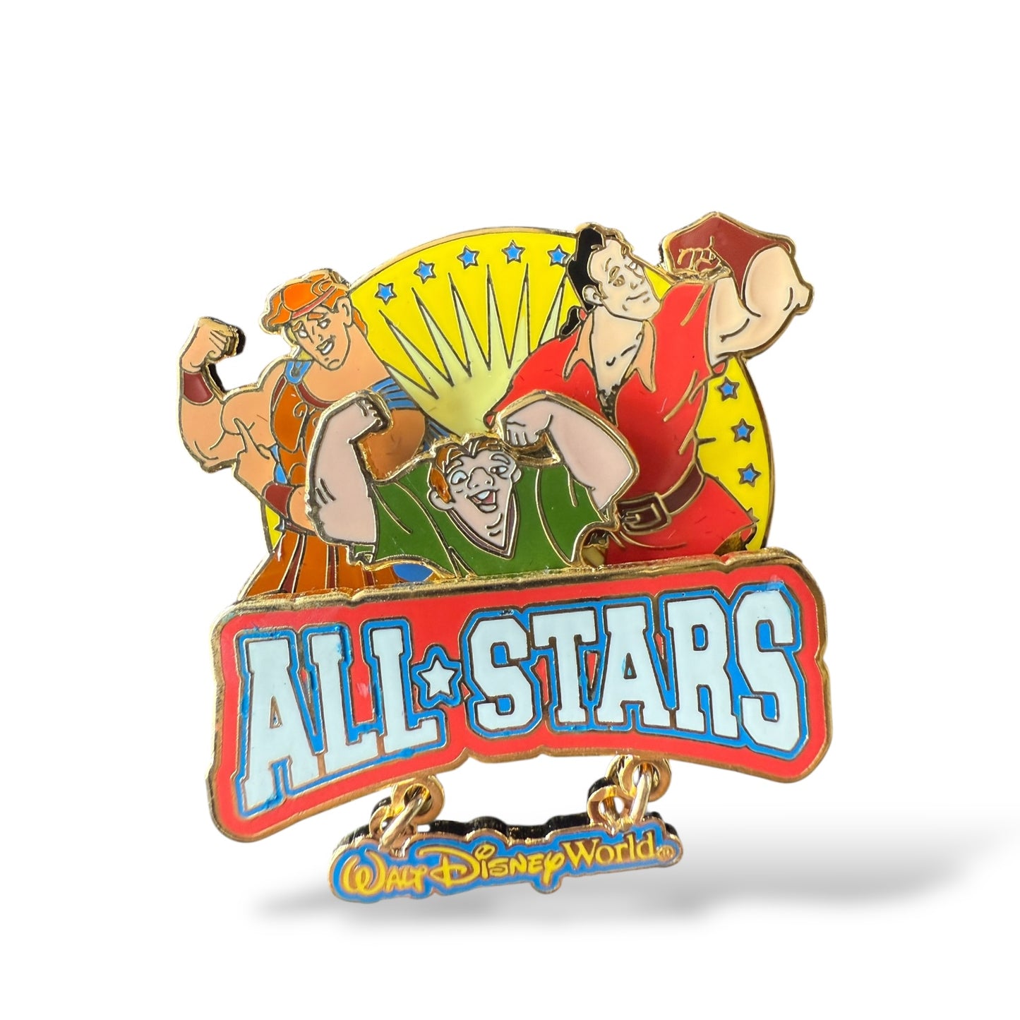 WDW Wide World of Sports Big Pin Game Hercules, Quasimodo, and Gaston All Stars Pin