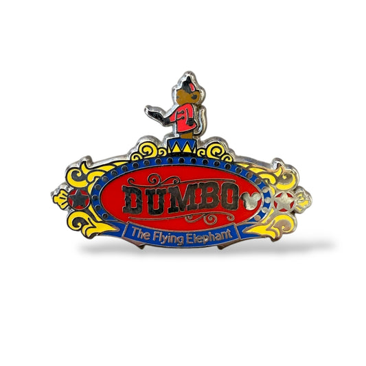 Cast Lanyard Disneyland Attraction Signs Dumbo The Flying Elephant Hidden Mickey Pin