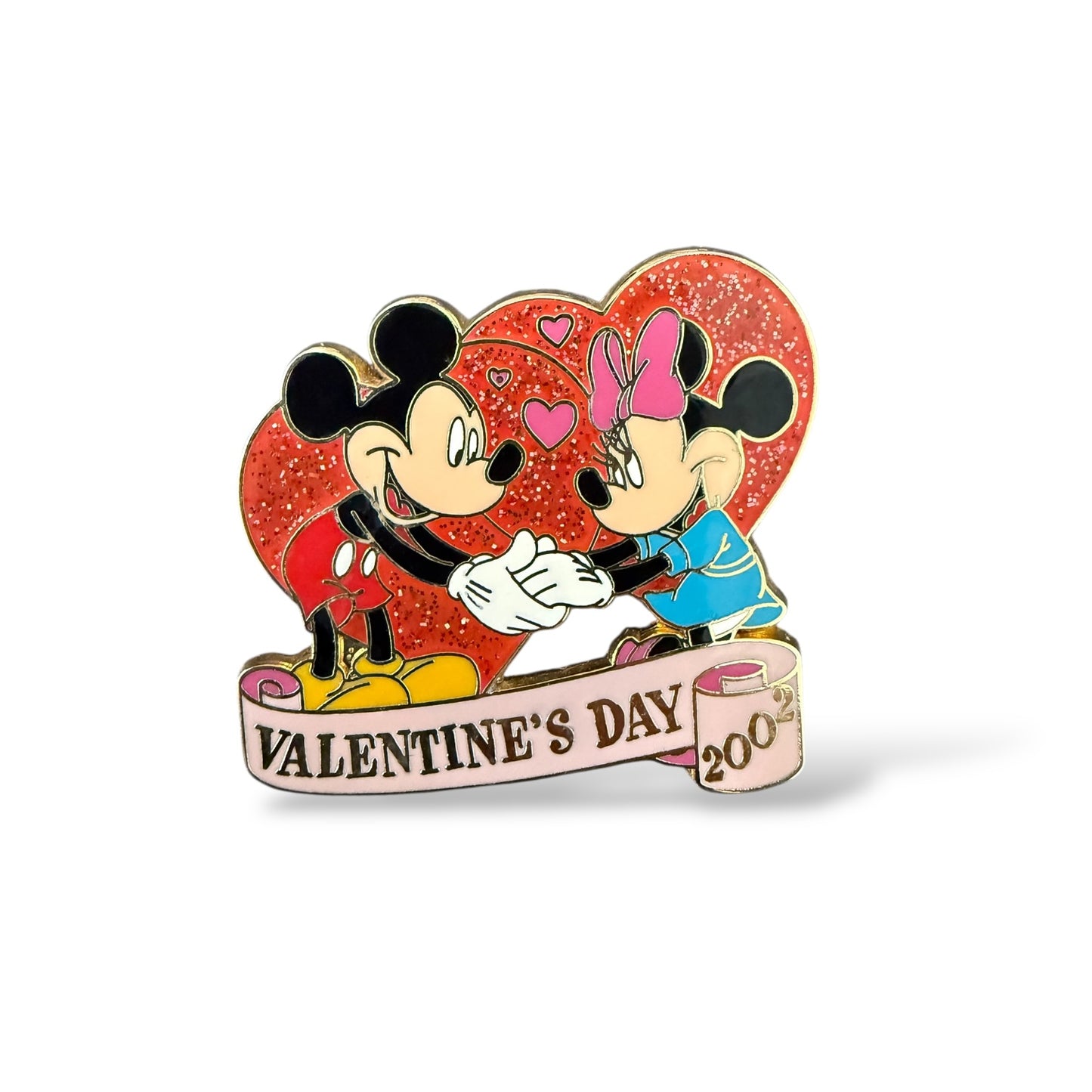 Disney Store 12 Months of Magic Valentine's Day 2002 Mickey and Minnie Pin