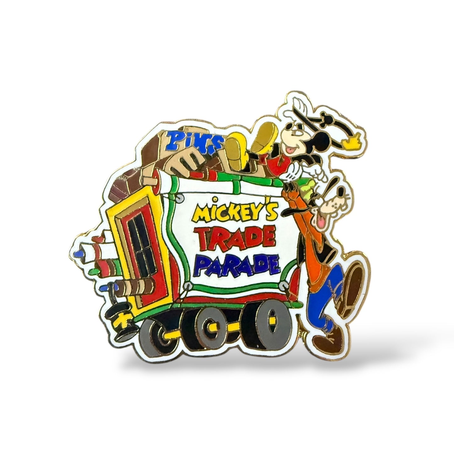 WDW Mickey's Trade Parade Mickey and Goofy PINS Wagon Float Pin