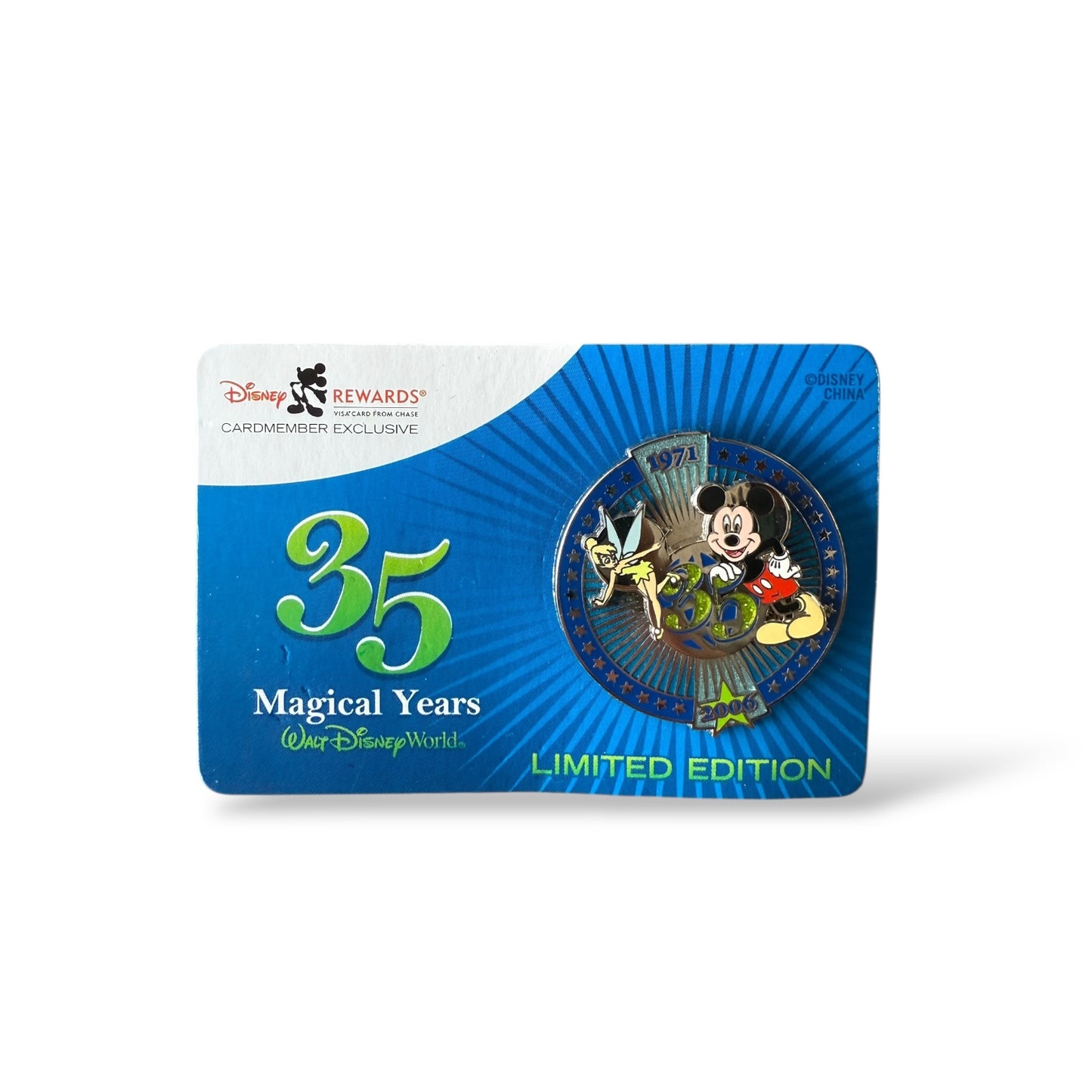 Disney Chase Visa Cardmember Exclusive Mickey and Tinker Celebrate 35 Magical Years Pin