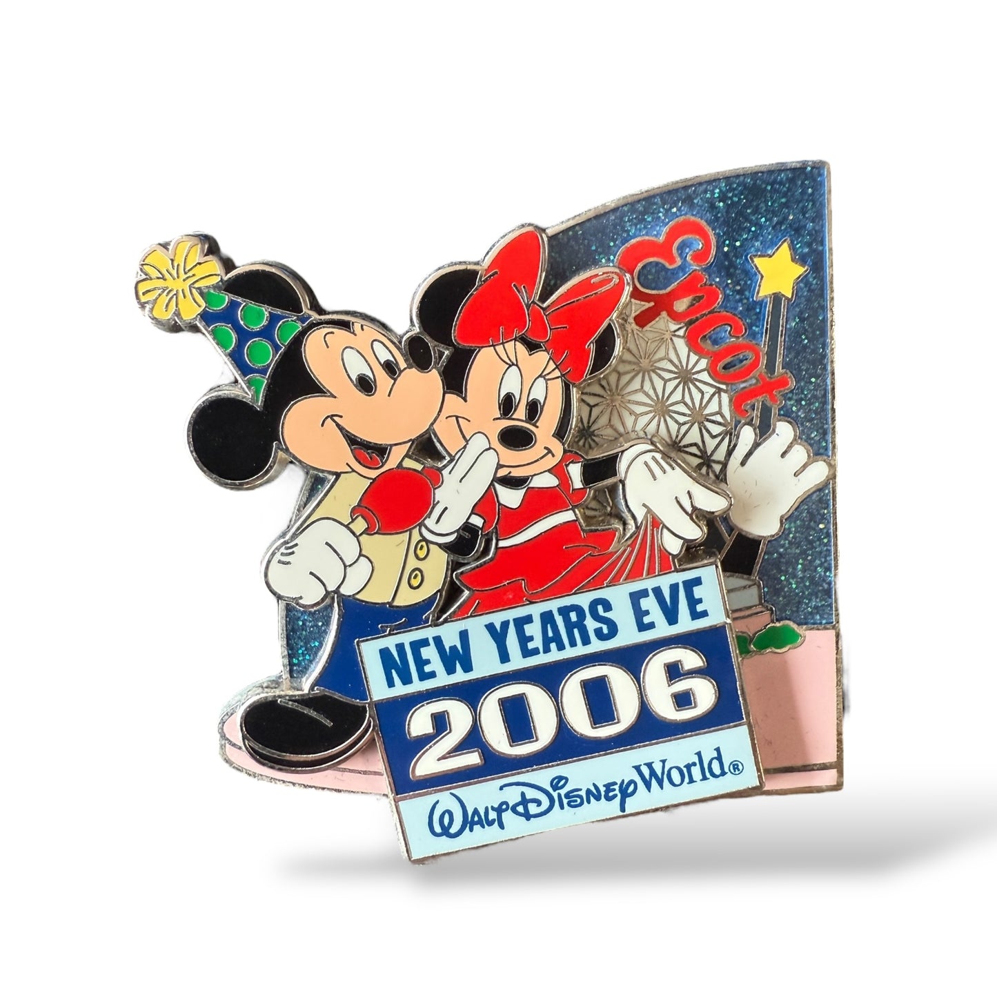 WDW New Year's Eve 2006 Mickey and Minnie Mouse Pin
