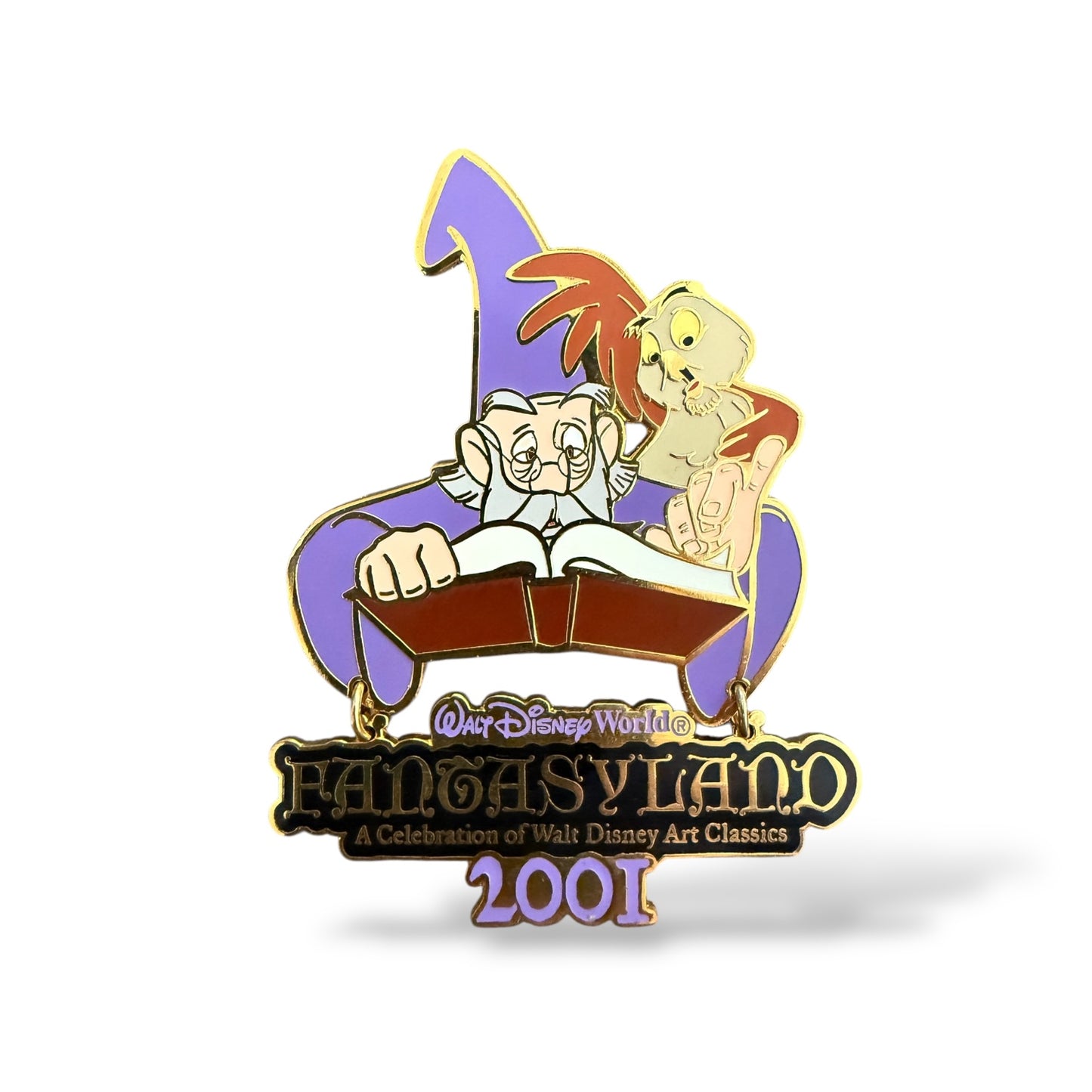 Disney Parks Walt Disney Art Classics Merlin and Archimedes Dangle Pin