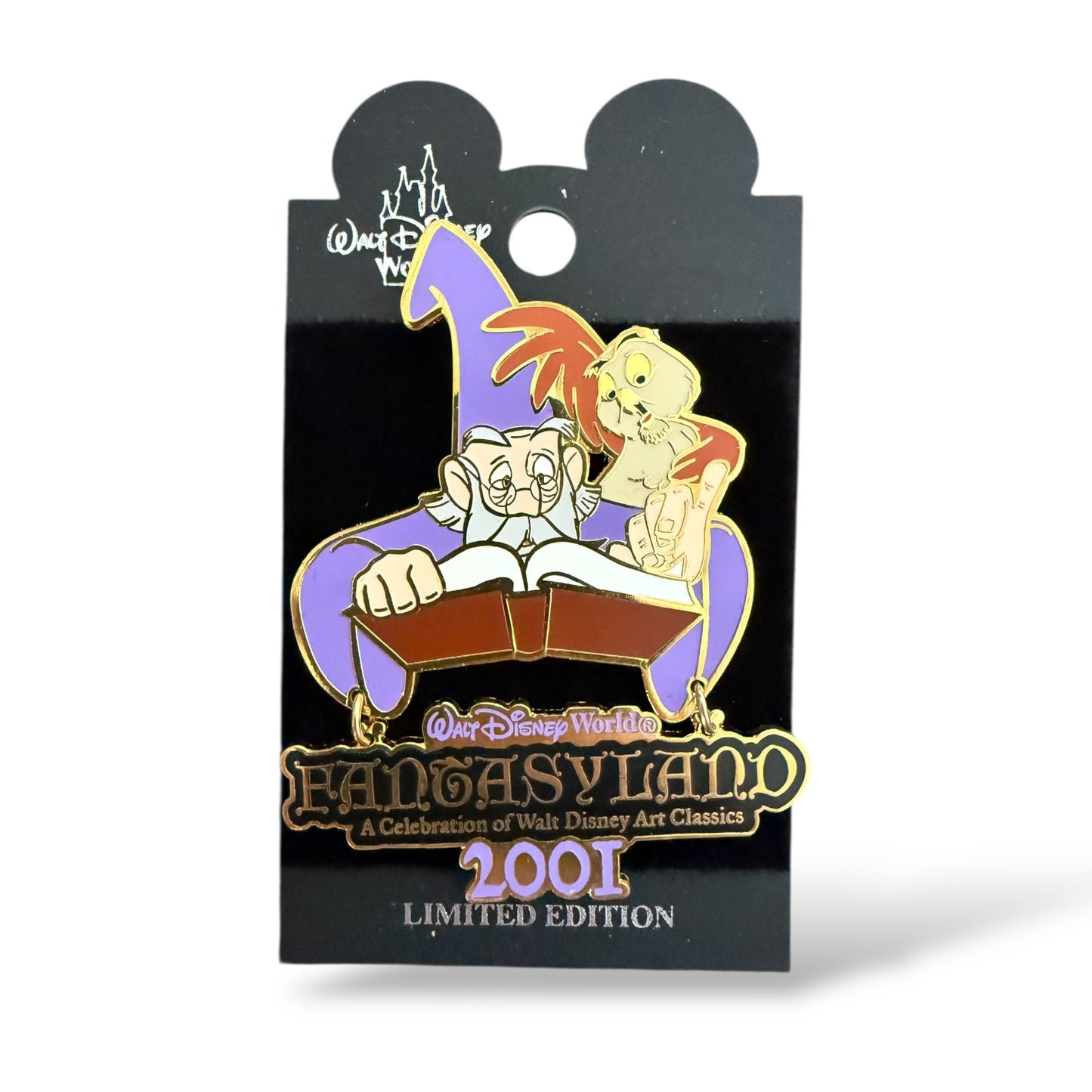 Disney Parks Walt Disney Art Classics Merlin and Archimedes Dangle Pin
