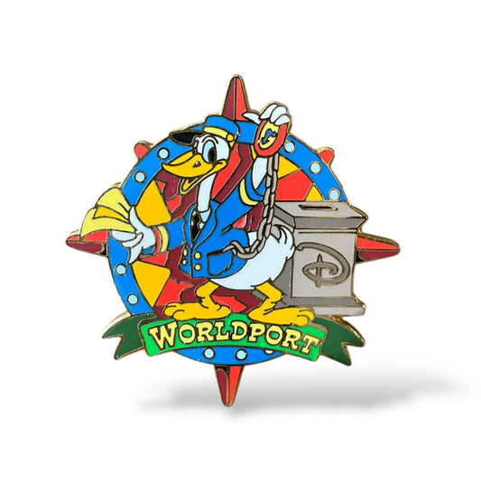 WDW Donald Duck Worldport Logo Pin