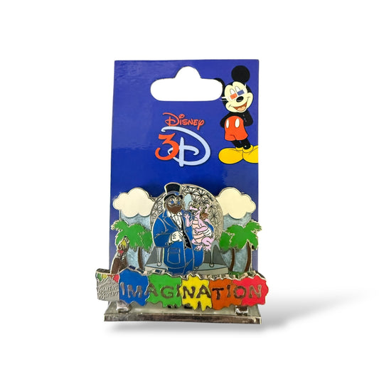 *Damaged* WDW 3D Attractions Diorama Journey Into Imagination Figment Pin