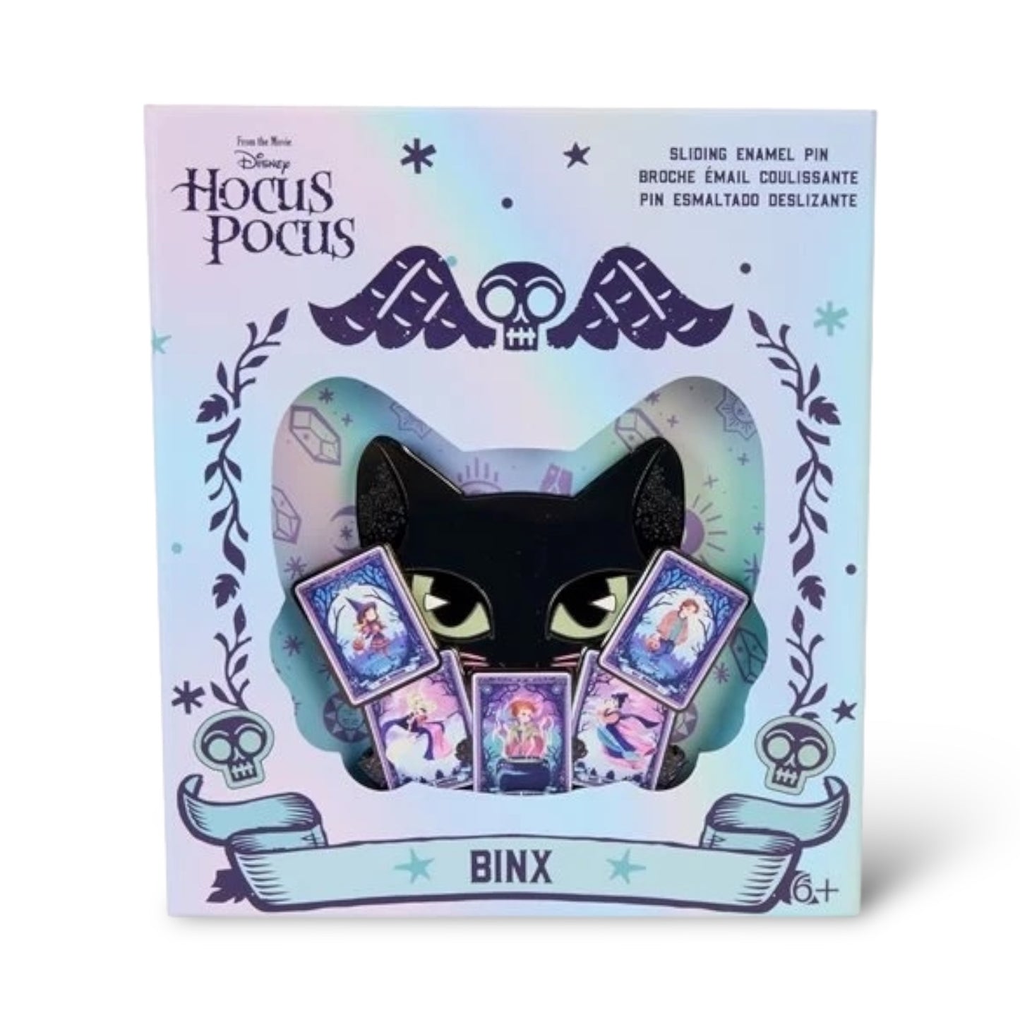 Loungefly Hocus Pocus Tarot Binx Glow-In-The-Dark Jumbo Pin