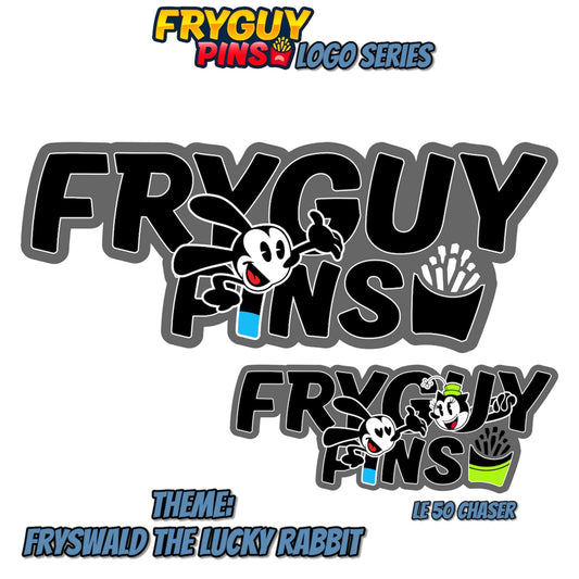 FryGuy Logo Fryswald The Lucky Rabbit Pin