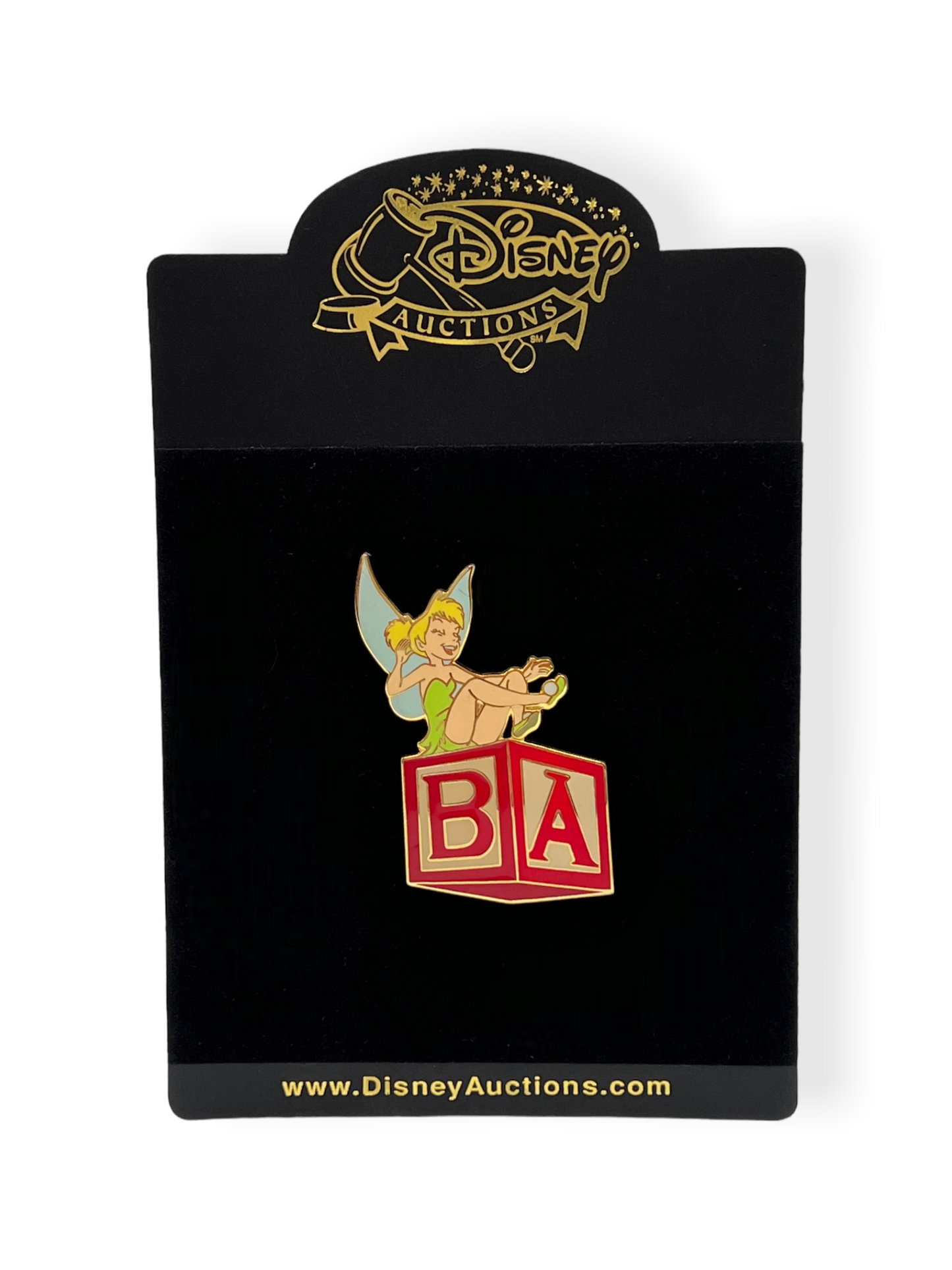 Disney Auctions Tinker Bell On Toy Block Pin
