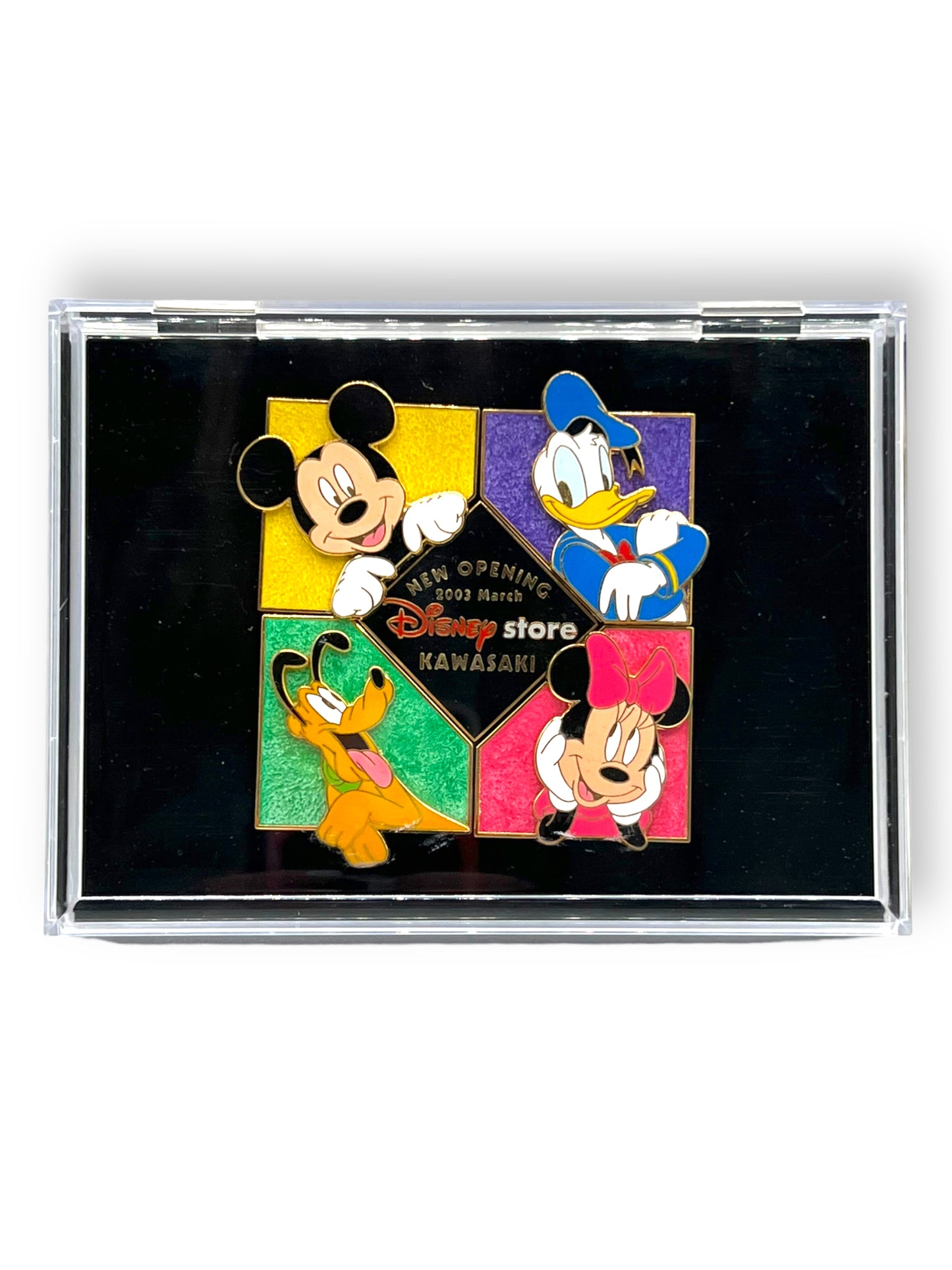 Japan Disney Store Kawasaki Grand Opening Mickey and Friends 5 Pin Set