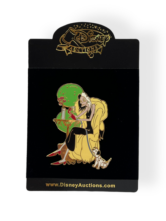 Disney Auctions Cruella With Pup Jumbo Pin