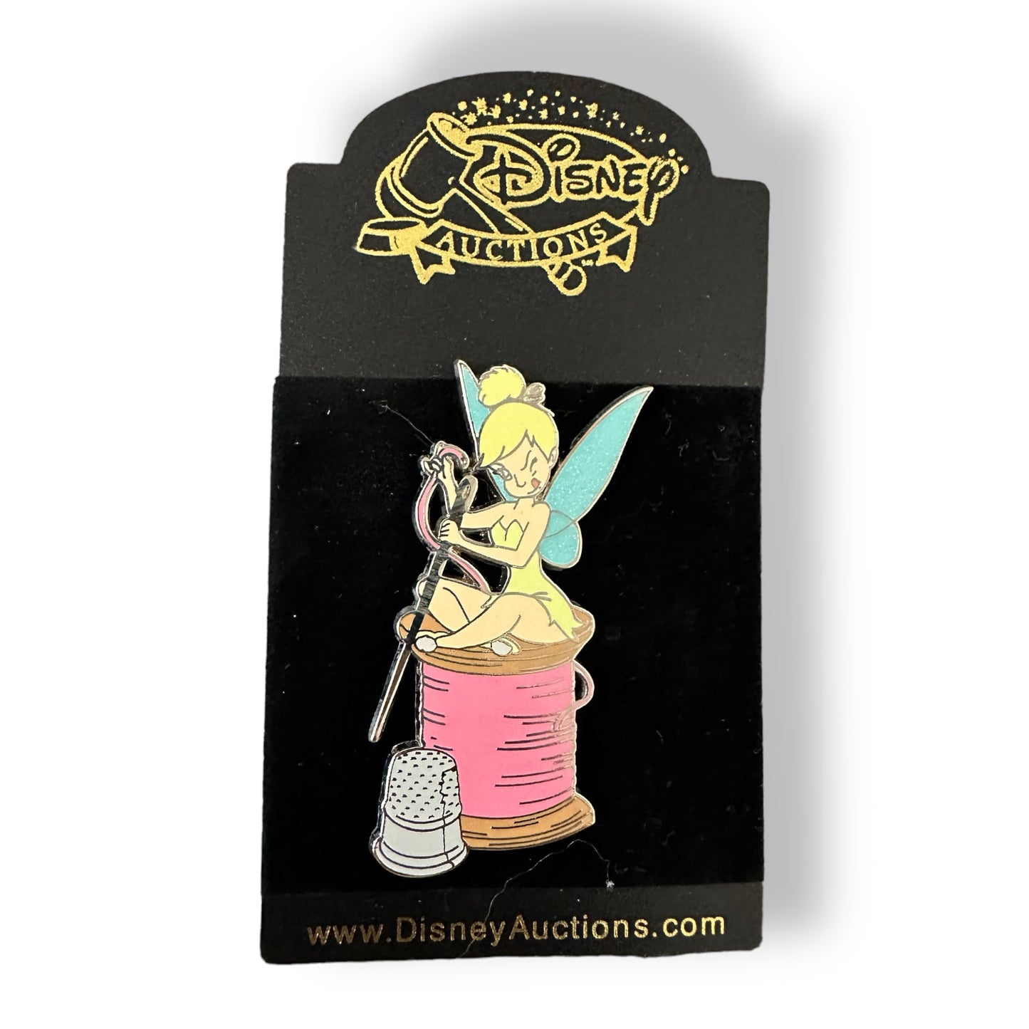 Disney Auctions Tinker Bell With Sewing Needle Pin