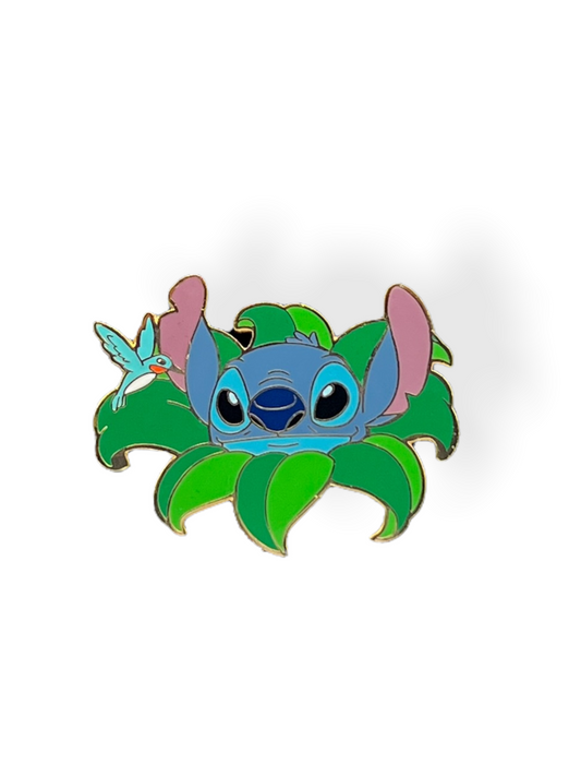 Disney Shopping Stitch Head & Hummingbird Pin