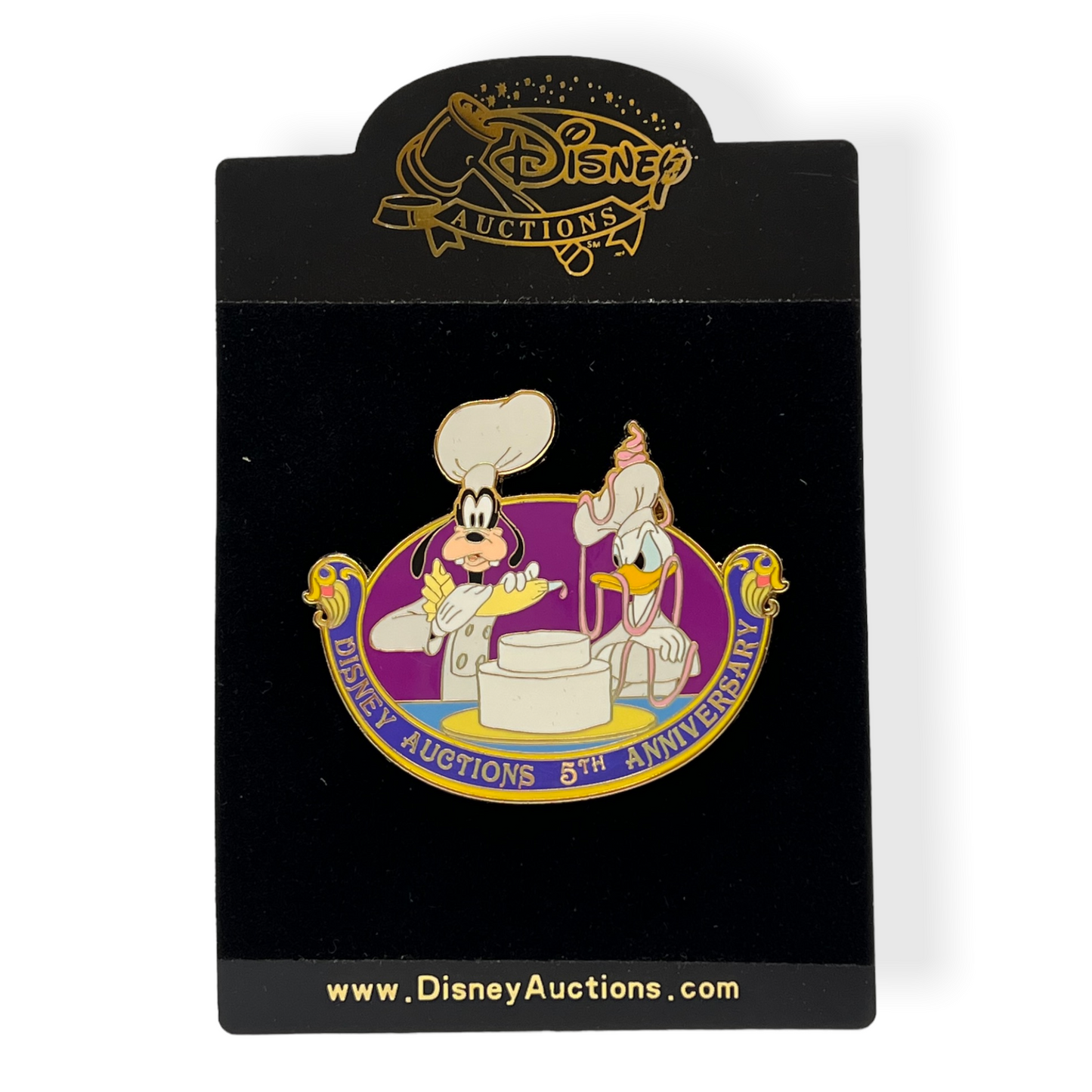 Disney Auctions 5th Anniversary Jumbo Goofy & Donald Bakers Pin