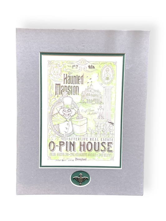 O-Pin House Haunted Mansion Poster and Pin Frame Set