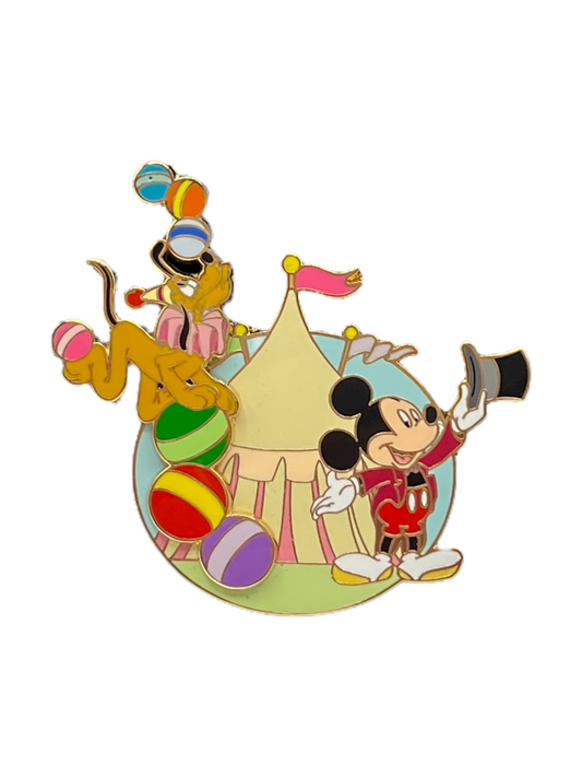 Disney Auctions Mickey & Pluto Circus Act Slider Pin