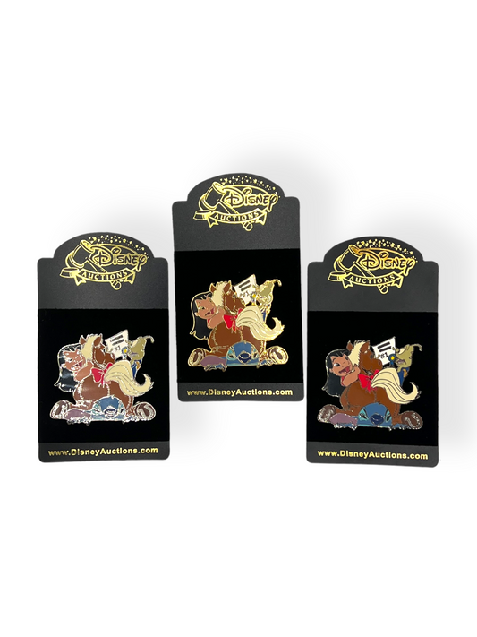 Artist Proof Disney Auctions Lilo & Stitch Horse Costume 3 Pin Set