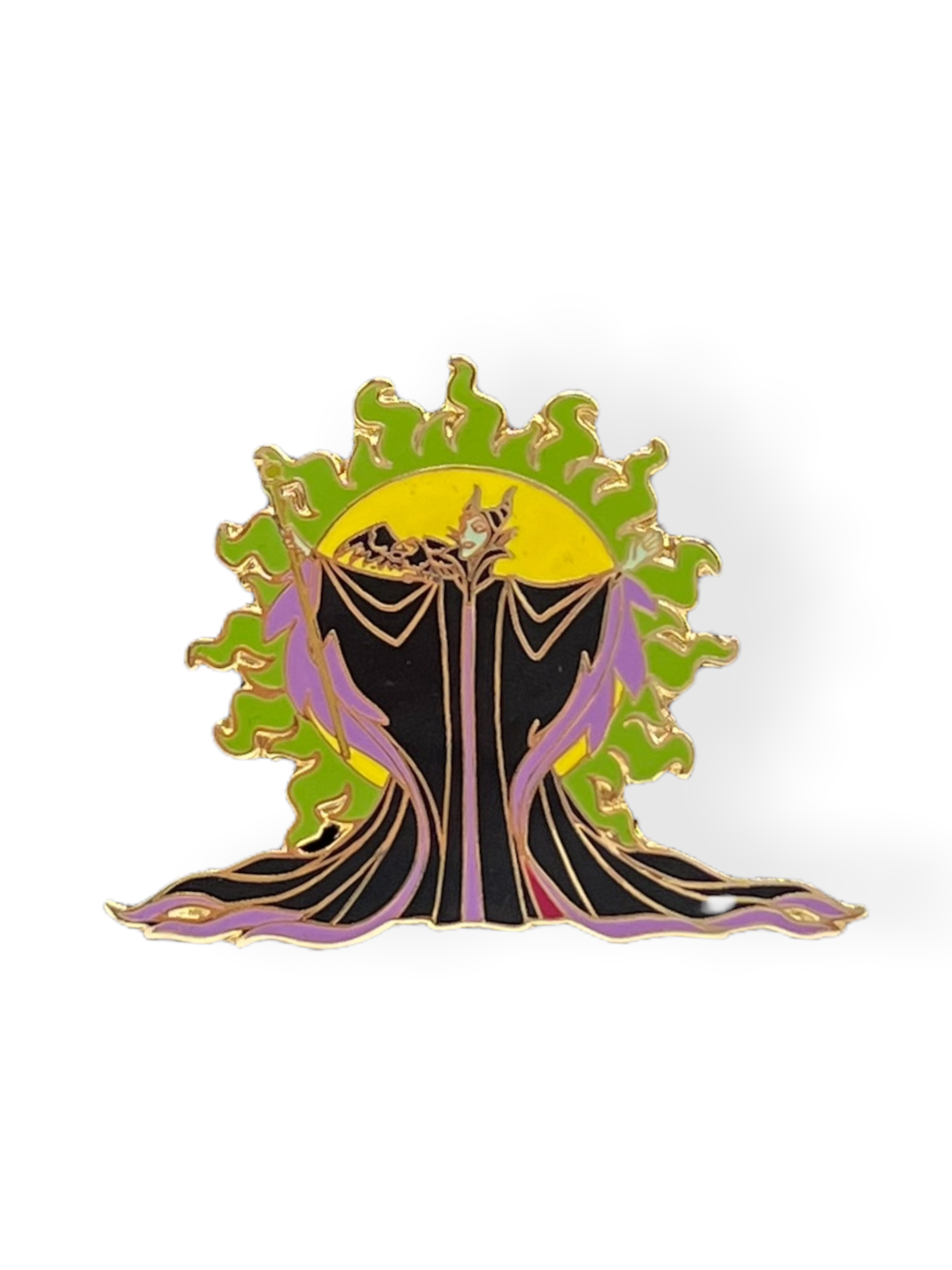 Disney Auctions Maleficent Green Flames Pin