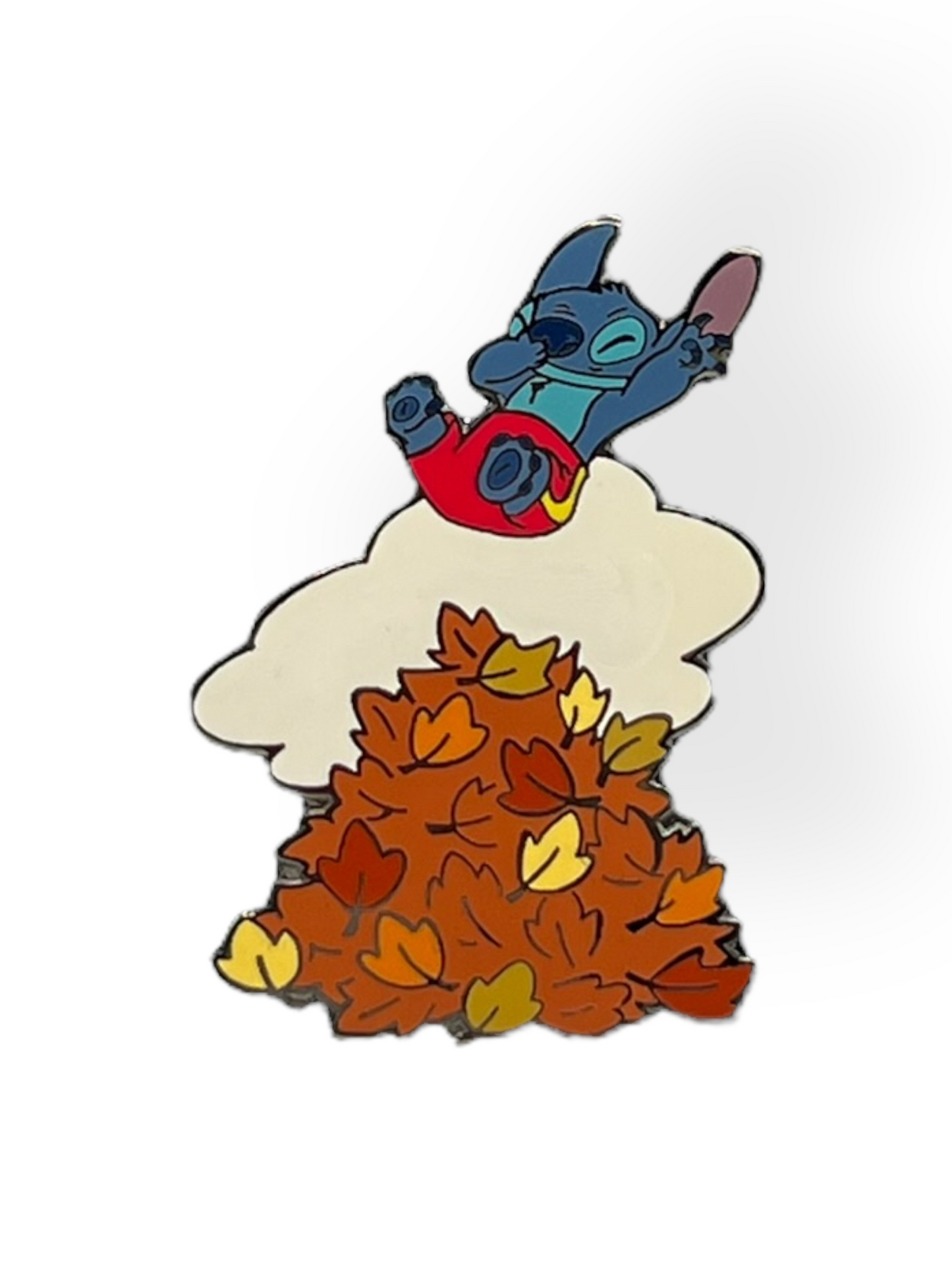 Disney Auctions Stitch Autumn Leaf Pile Pin