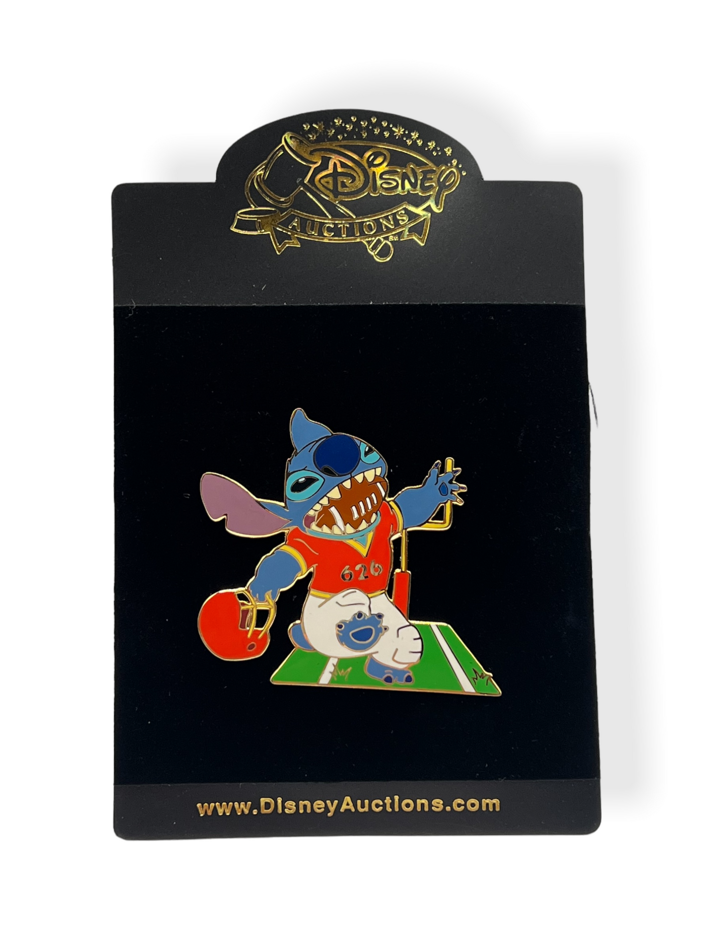 Disney Auctions Stitch In Sports Football Pin